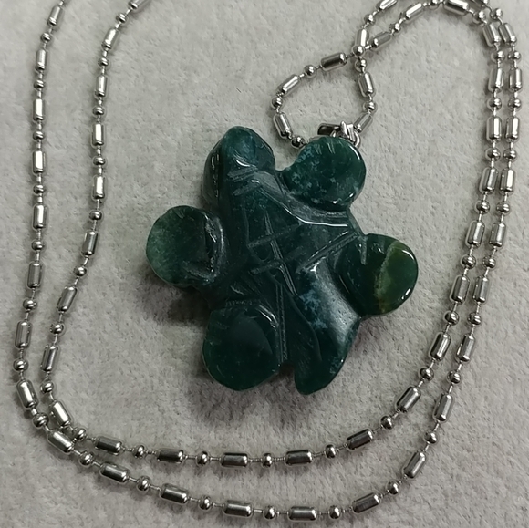 Turtle Indian Agate Necklace Natural Gemstone Crystal Tortoise Pendant 🐢 - Picture 16 of 17